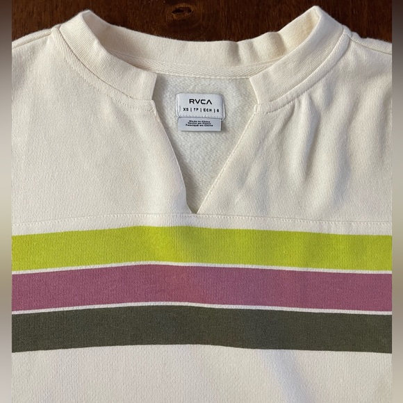 RVCA - Retro Oversized Fleece Colorbock Top - Picture 6 of 6